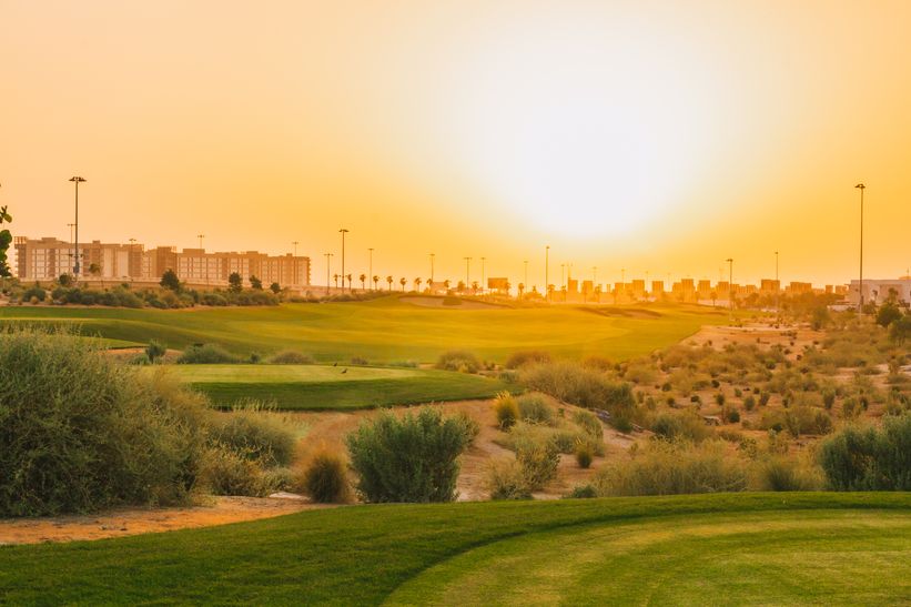 7th tee at sunset