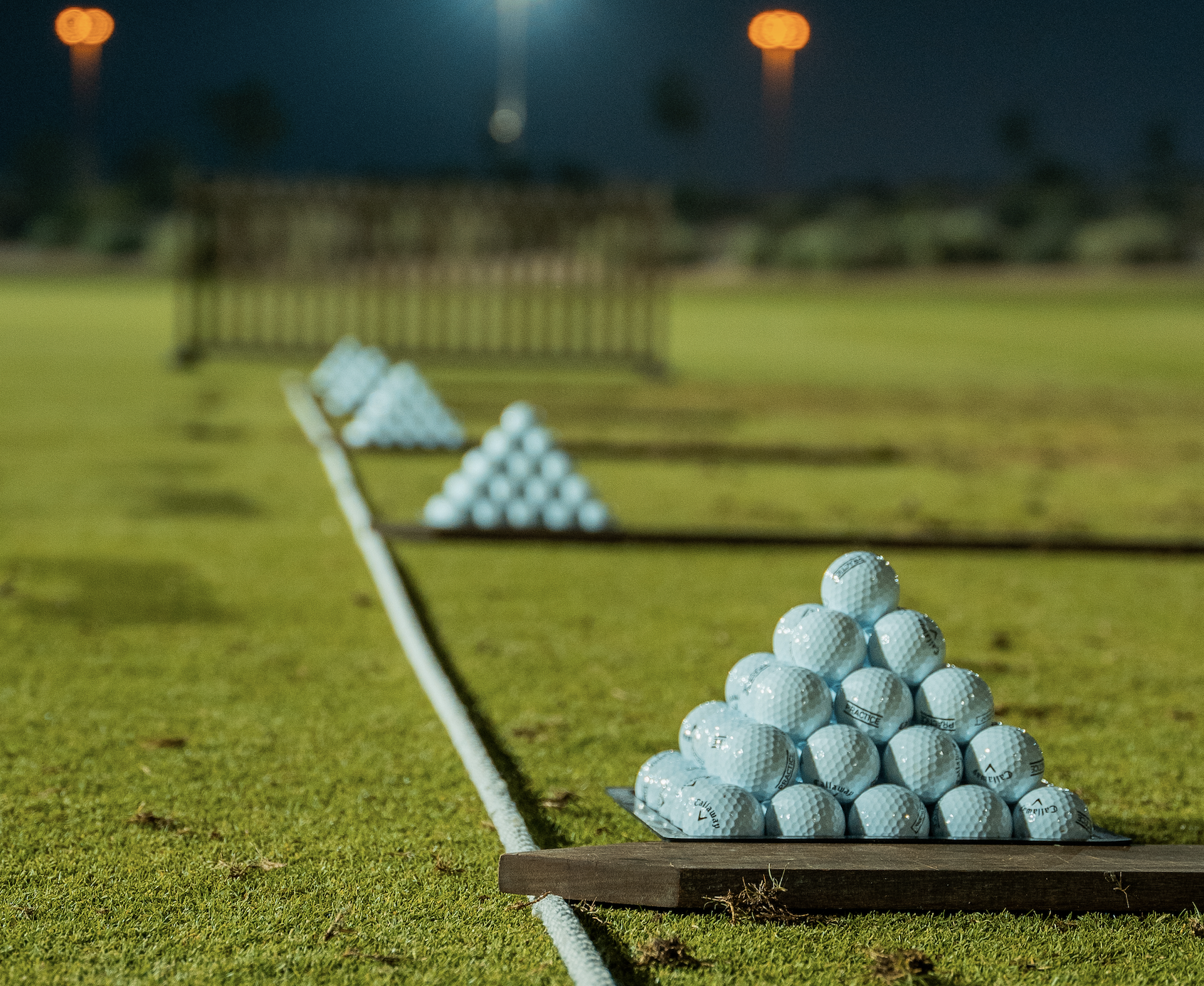 Range balls at night